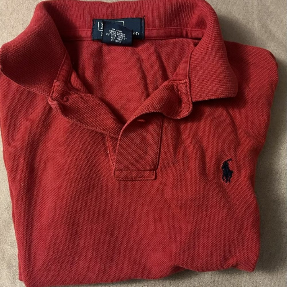 POLO red short sleeve polo boys shirt